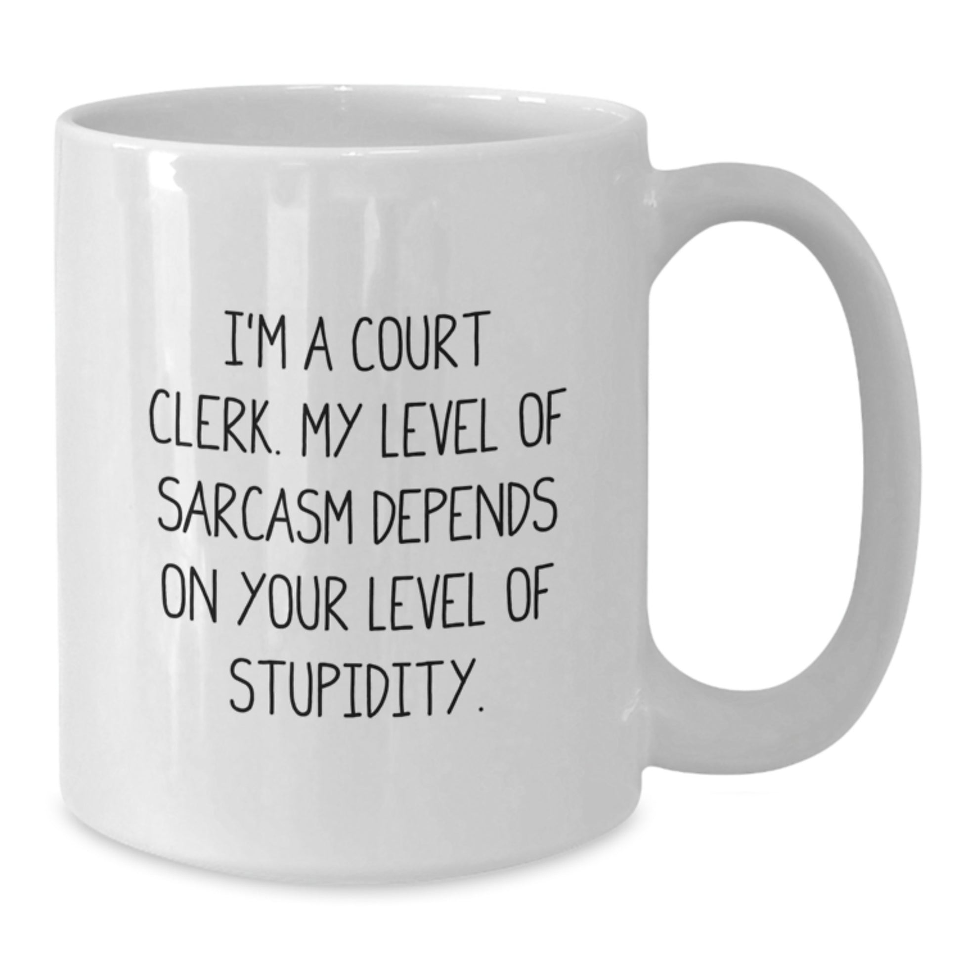 Funny Court Clerk Gifts for Men, White Coffee Mug Valentine's Unique Presents from Friends to Court Clerks - Additional