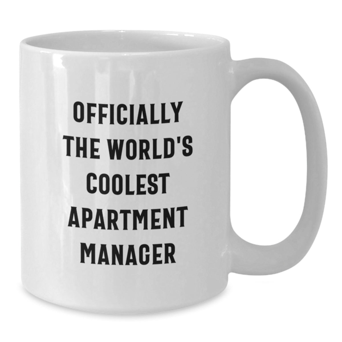 Funny Quotes for Apartment Manager, White Coffee Mug Gifts from Friends, Unique Mother's Day Unique Gifts for Apartment Manager, Officially The World's Coolest Apartment Manager - Additional