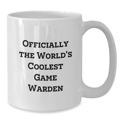 Funny Game Warden Gifts from Men for World's Coolest Game Warden Mom White Coffee Mug, Officially The World's Coolest Game Warden, Gift for Game Warden on Mother's Day - Additional