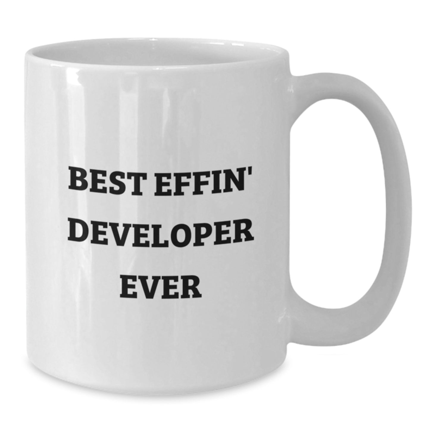 Funny Developer Gifts from Men to Men, White Coffee Mug Valentine's Unique Gifts for Best Effin' Developer Ever, Developer Mug - Additional