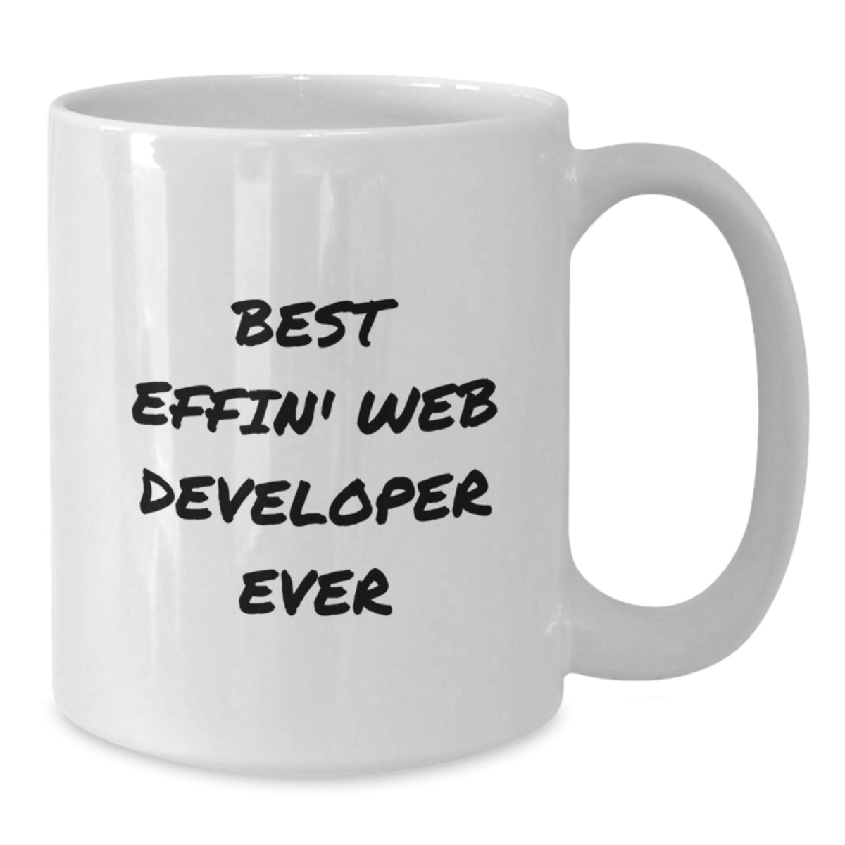 Funny Web Developer Gifts for Mom - Best Effin' Web Developer Ever White Coffee Mug from Husband - Additional