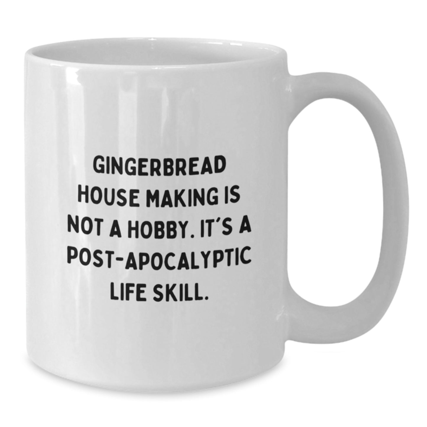 Funny Gingerbread House Making Gifts for Friends, White Coffee Mug, Graduation Unique Presents from Men to Women - Additional