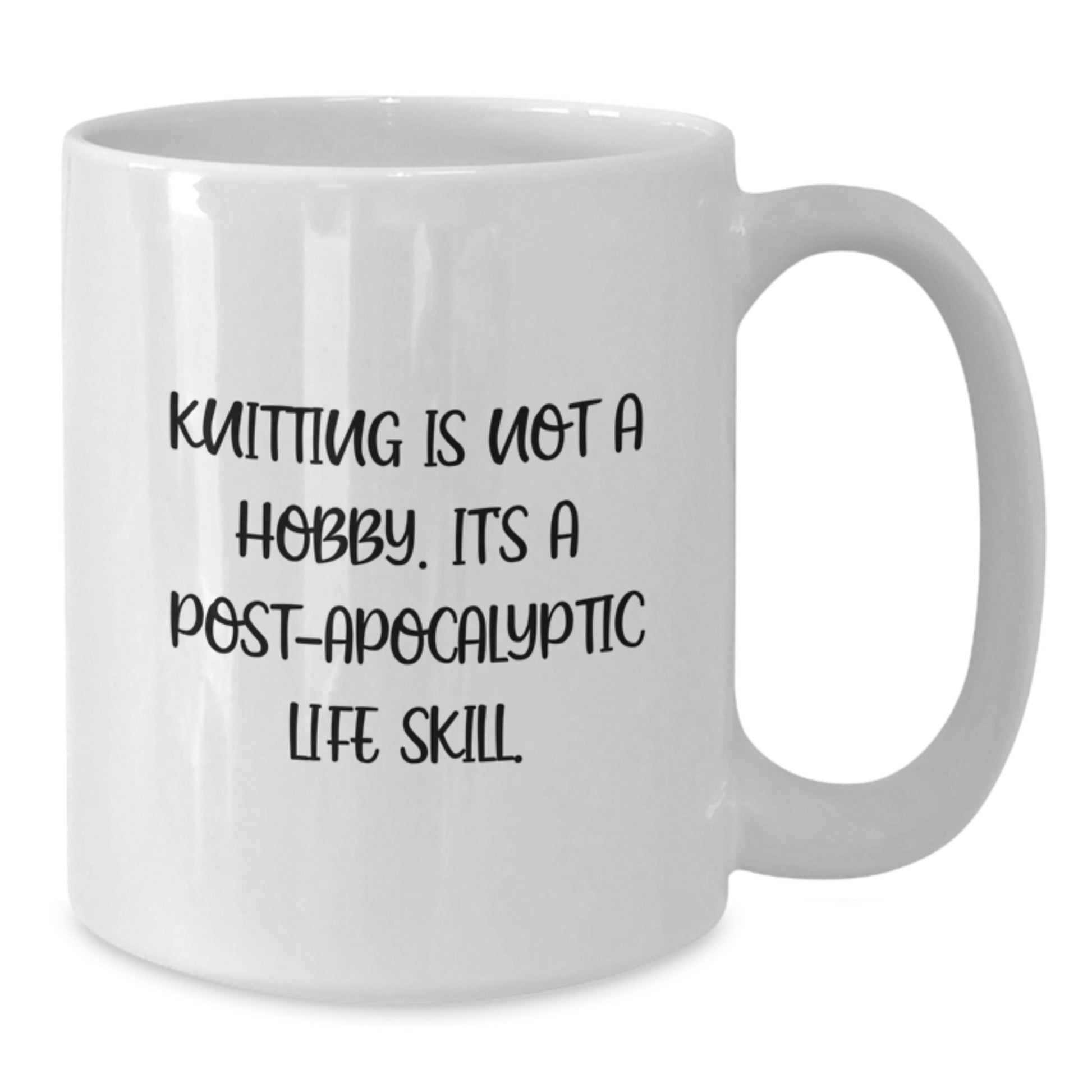 Gifts from Family - Funny Knitting Quote White Coffee Mug, Unique Valentine's Gifts for Knitting Lovers, 11oz or 15oz Ceramic White Mug - Additional