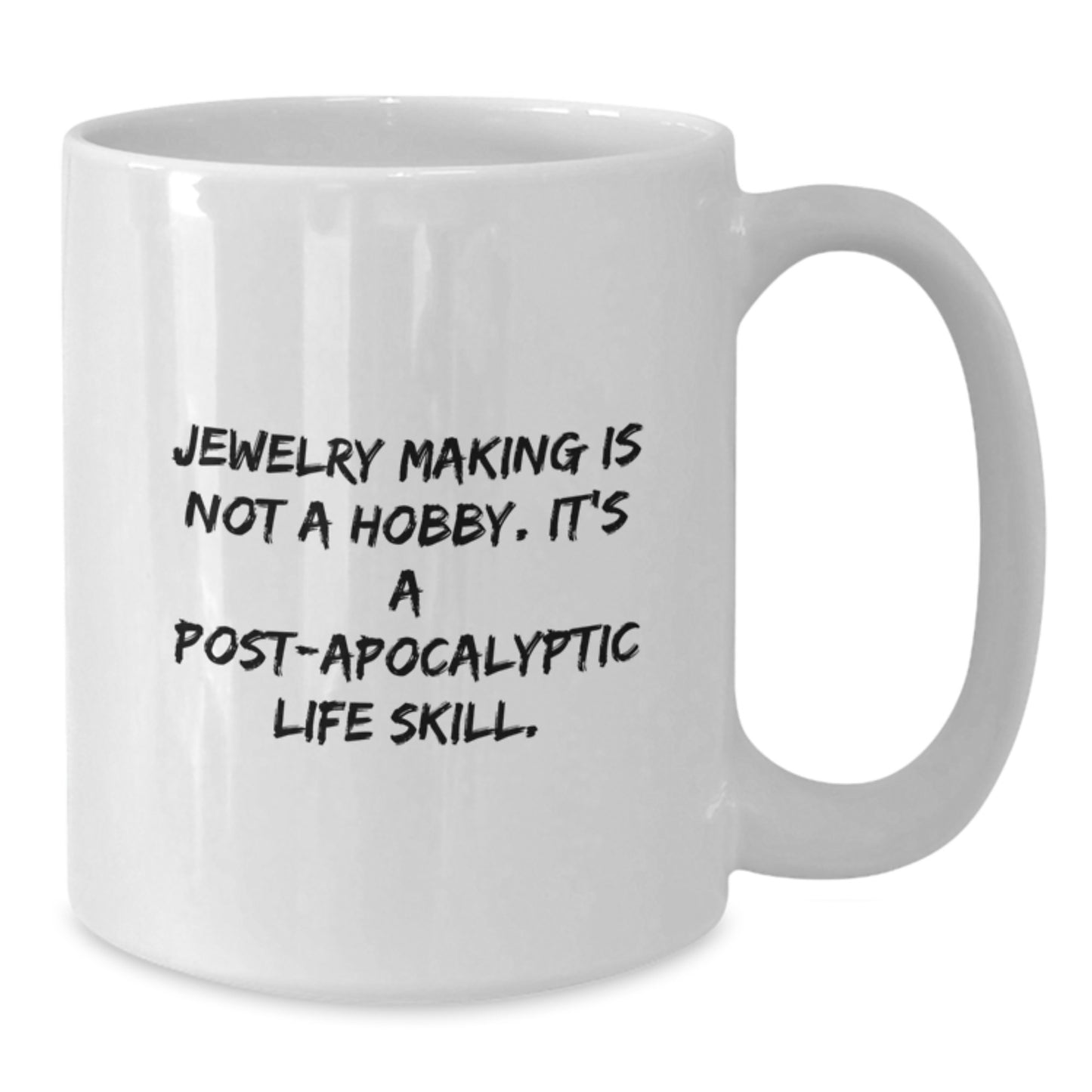 Jewelry Making Enthusiast Gifts from Friends Unique White Coffee Mugs, Funny Quote for Jewelry Making Lovers, Graduation Morning Cup - Additional