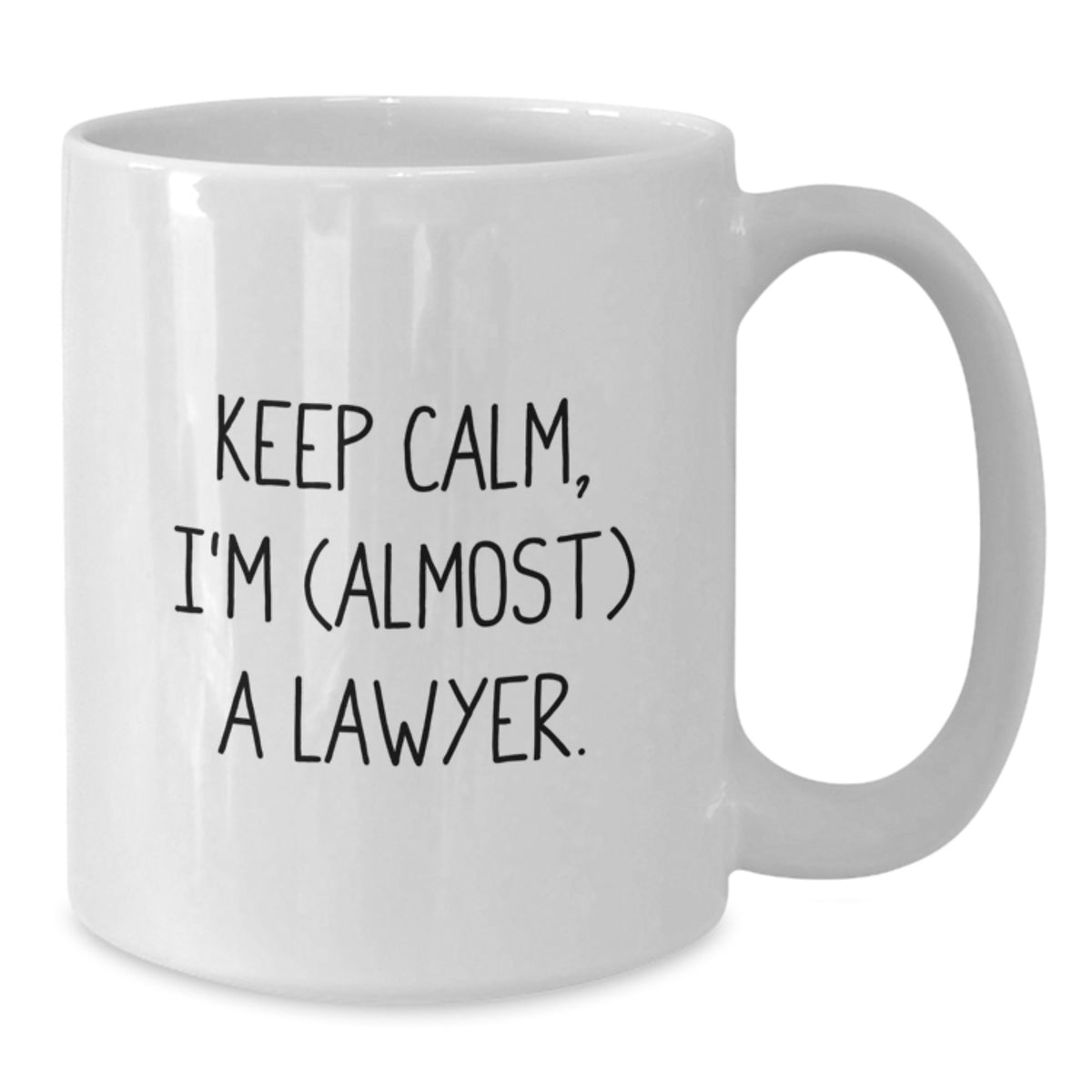 Lawyer Gift for Him Keep Calm, I'm (Almost) A Lawyer Keepsake Mug - Additional