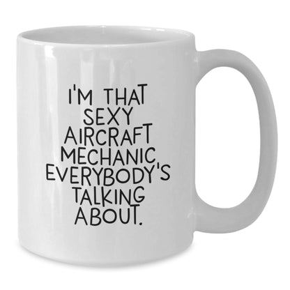 Christmas Gift for Her Playful Aircraft Mechanic Coffee Mug Present - Additional