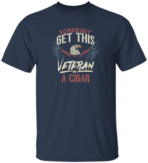 Somebody Get This Veteran a Cigar - Bold Patriotic Eagle T-Shirt