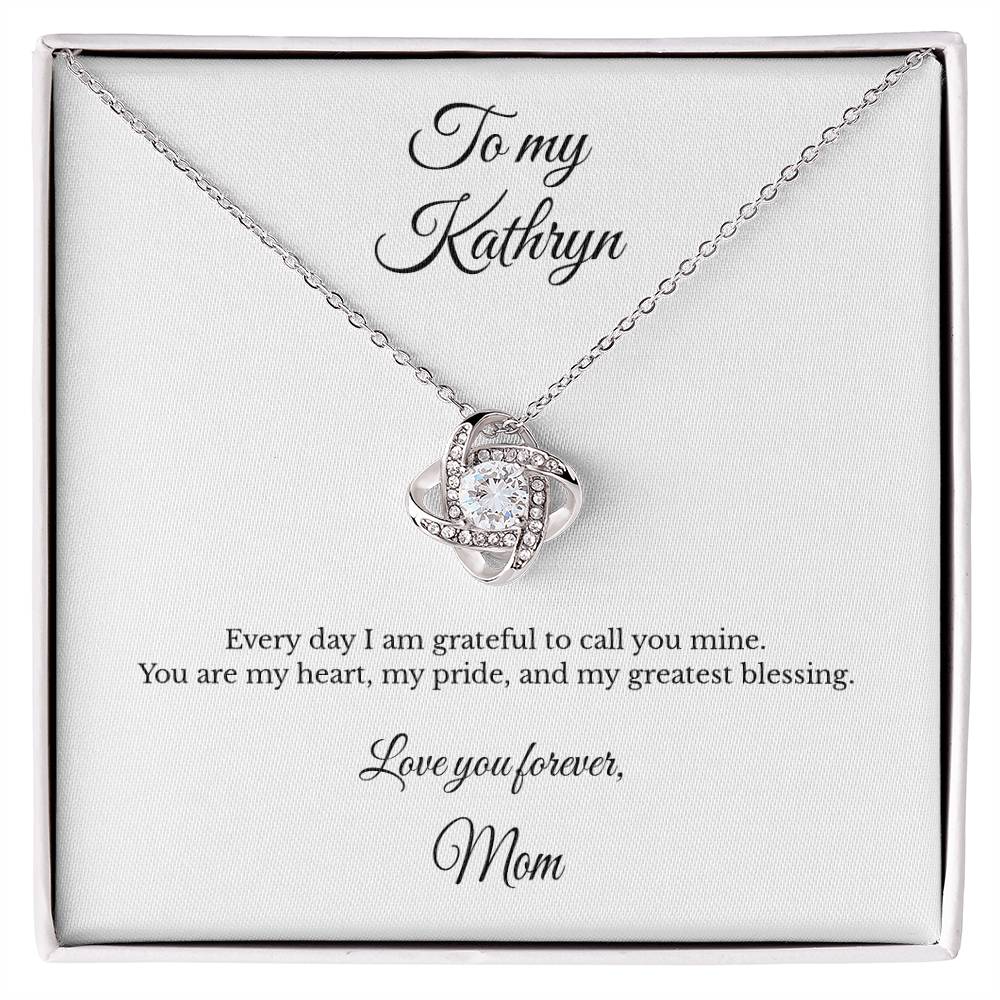 LK26MM12 To My Daughter Personalized Necklace Gift – My Heart, My Pride, My Greatest Blessing