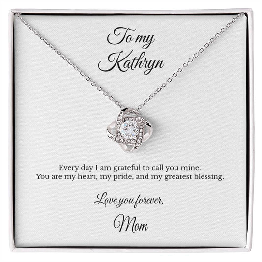 LK26MM12 To My Daughter Personalized Necklace Gift – My Heart, My Pride, My Greatest Blessing