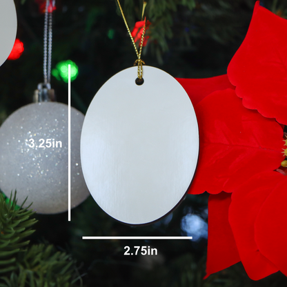 Funny Rhode Island Unique Gifts: I'm Not Perfect But I'm From Rhode Island And That's Basically The Same Thing Oval Ornament for Christmas Tree Decorations - Image 2