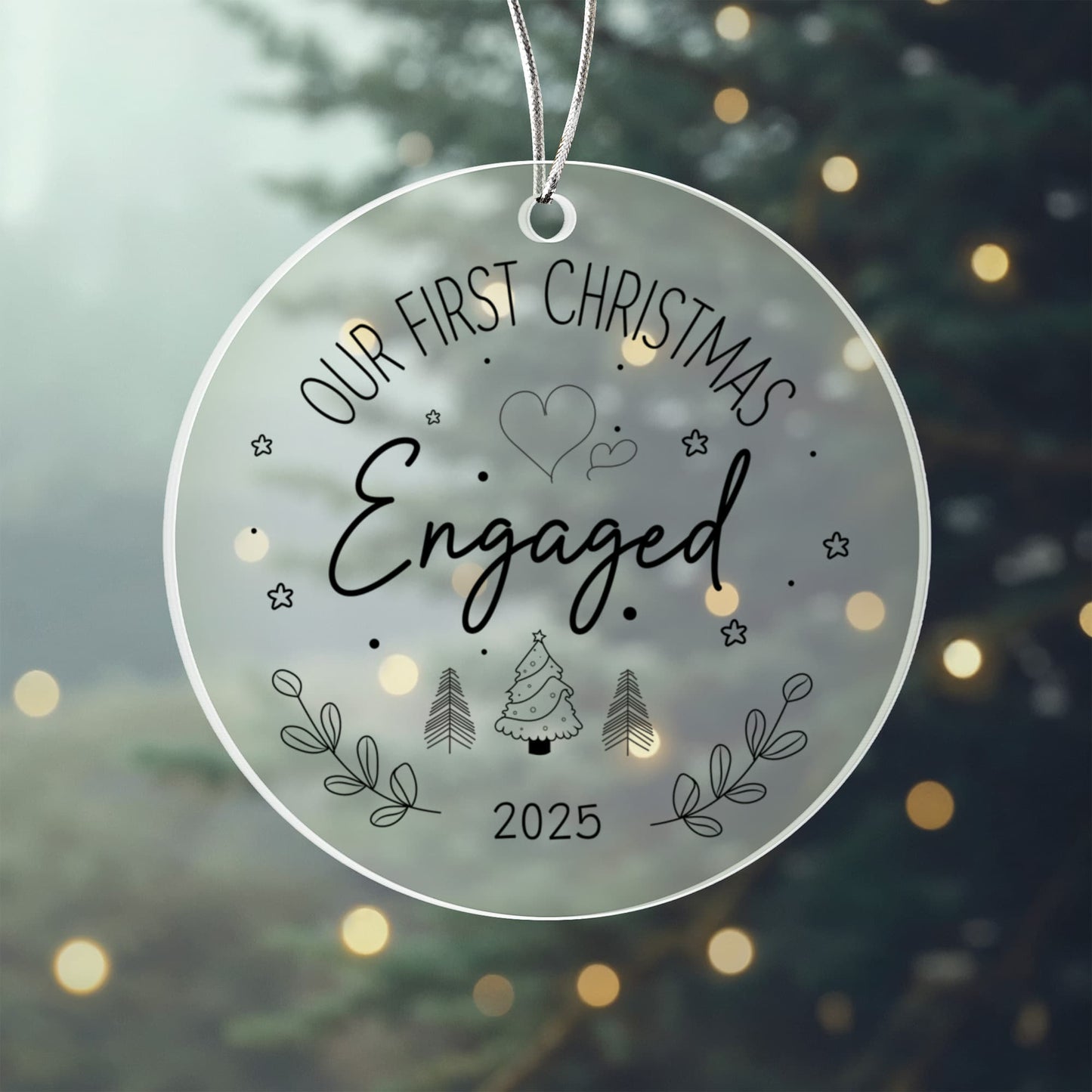 Our First Christmas Engaged 2025 Ornament – Engagement Keepsake