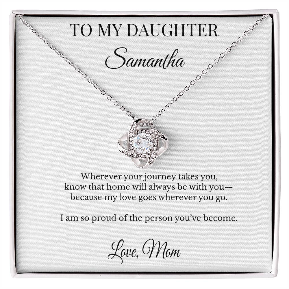 To My Daughter Personalized Necklace Gift – My Love Goes Wherever You Go