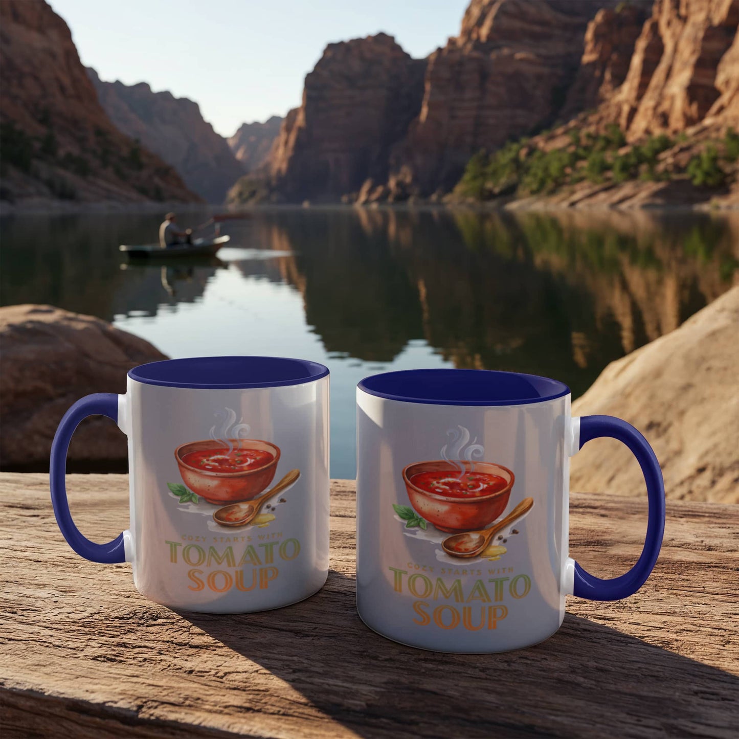I'm Always in the Mood for Tomato Soup Color Accent Ceramic Mug | Autumn Coffee Mug