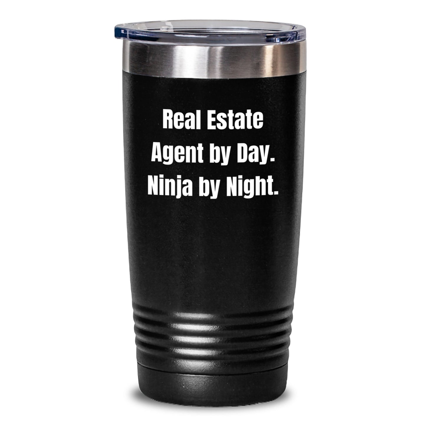 Funny Gifts from Real Estate Agent Friends for Real Estate Agent Men, Real Estate Agent Tumbler, Real Estate Agent By Day Ninja By Night Birthday Unique Gifts - Main