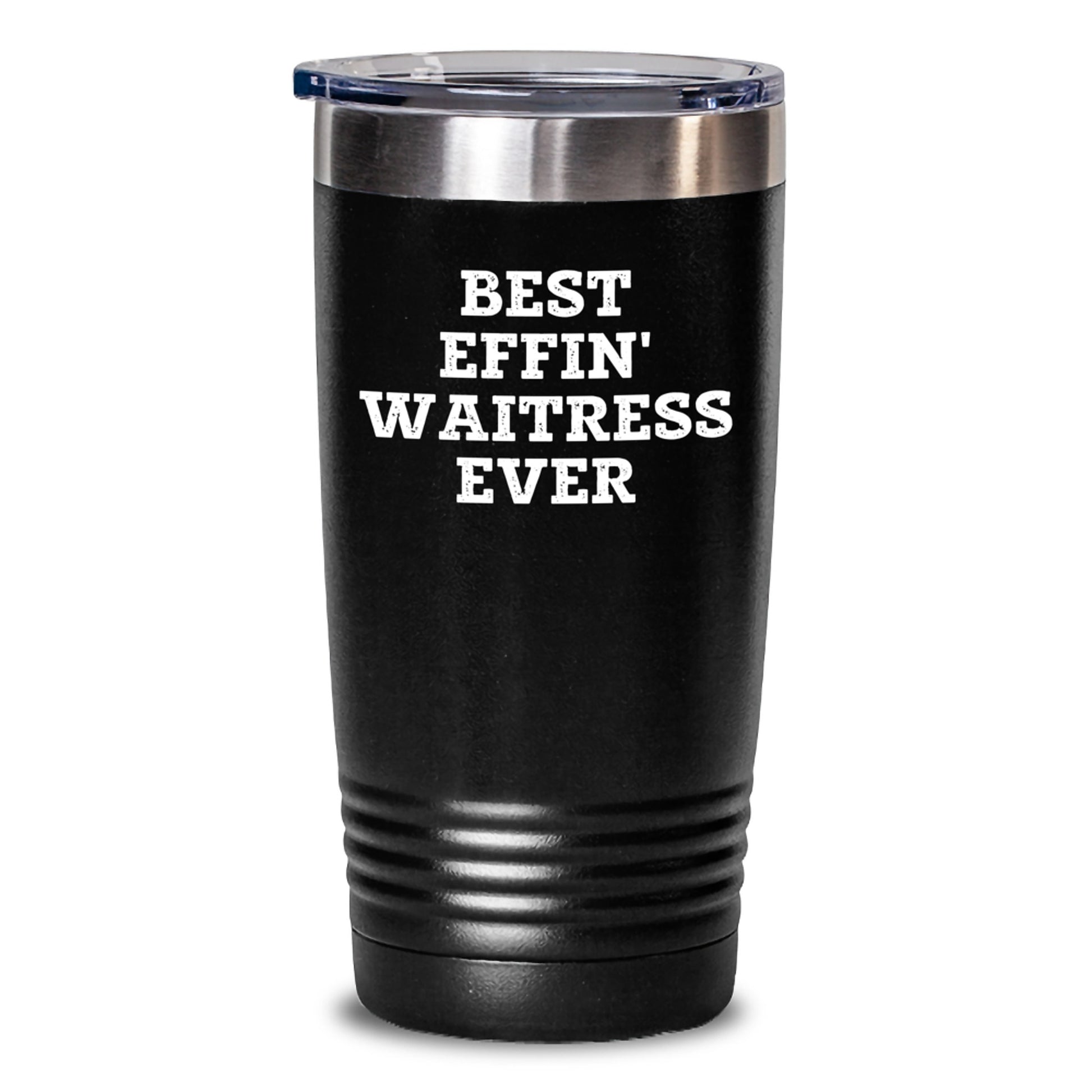 Funny Waitress Gifts from Men, Funny Waitress Tumbler Quote, Best Effin' Waitress Ever, Valentine's Unique Gifts for Waitress Lover - Main