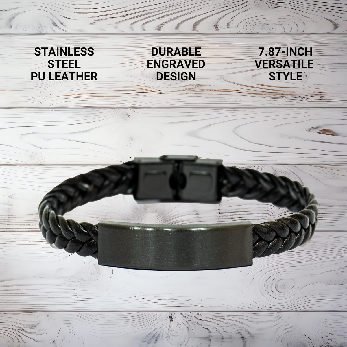 Funny Valet Gifts for Men from World's Greatest Valet, Interlaced Leather Jewelry for Mother's Day - Image 3