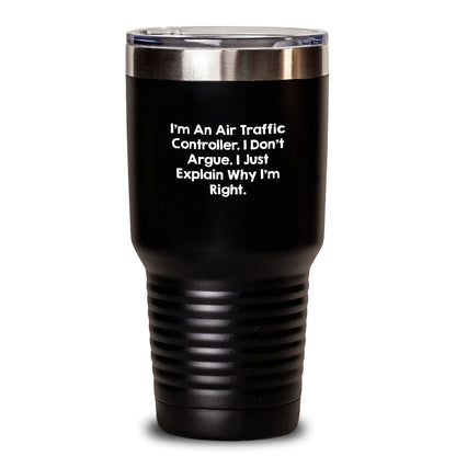 Air Traffic Controller Gifts, Funny Quote Tumbler, Gifts from Friends for Air Traffic Controller Birthday, 20oz or 30oz Stainless Steel Vacuum Insulated Tumbler - Main