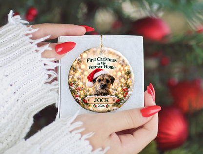 First Christmas in My Forever Home – Personalized Pet Adoption Ornament