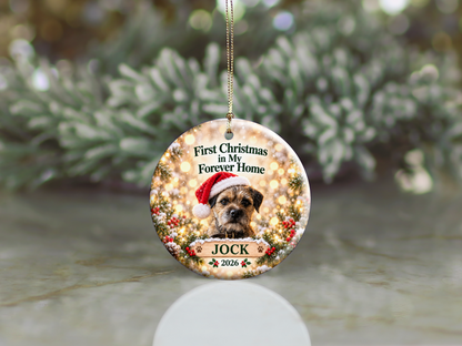 First Christmas in My Forever Home – Personalized Pet Adoption Ornament