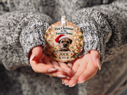 First Christmas in My Forever Home – Personalized Pet Adoption Ornament