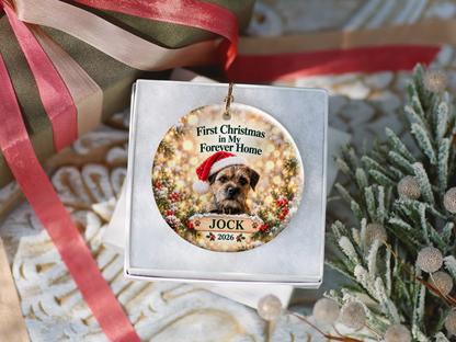 First Christmas in My Forever Home – Personalized Pet Adoption Ornament