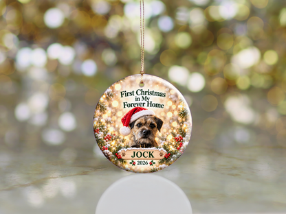First Christmas in My Forever Home – Personalized Pet Adoption Ornament