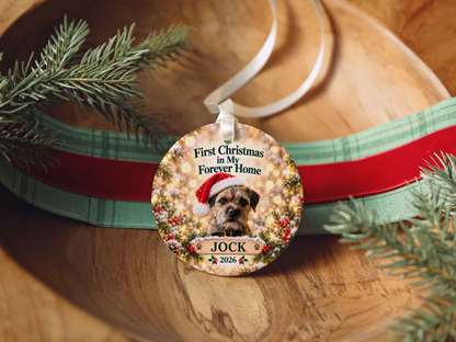 First Christmas in My Forever Home – Personalized Pet Adoption Ornament