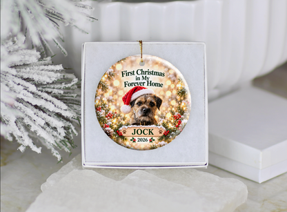 First Christmas in My Forever Home – Personalized Pet Adoption Ornament
