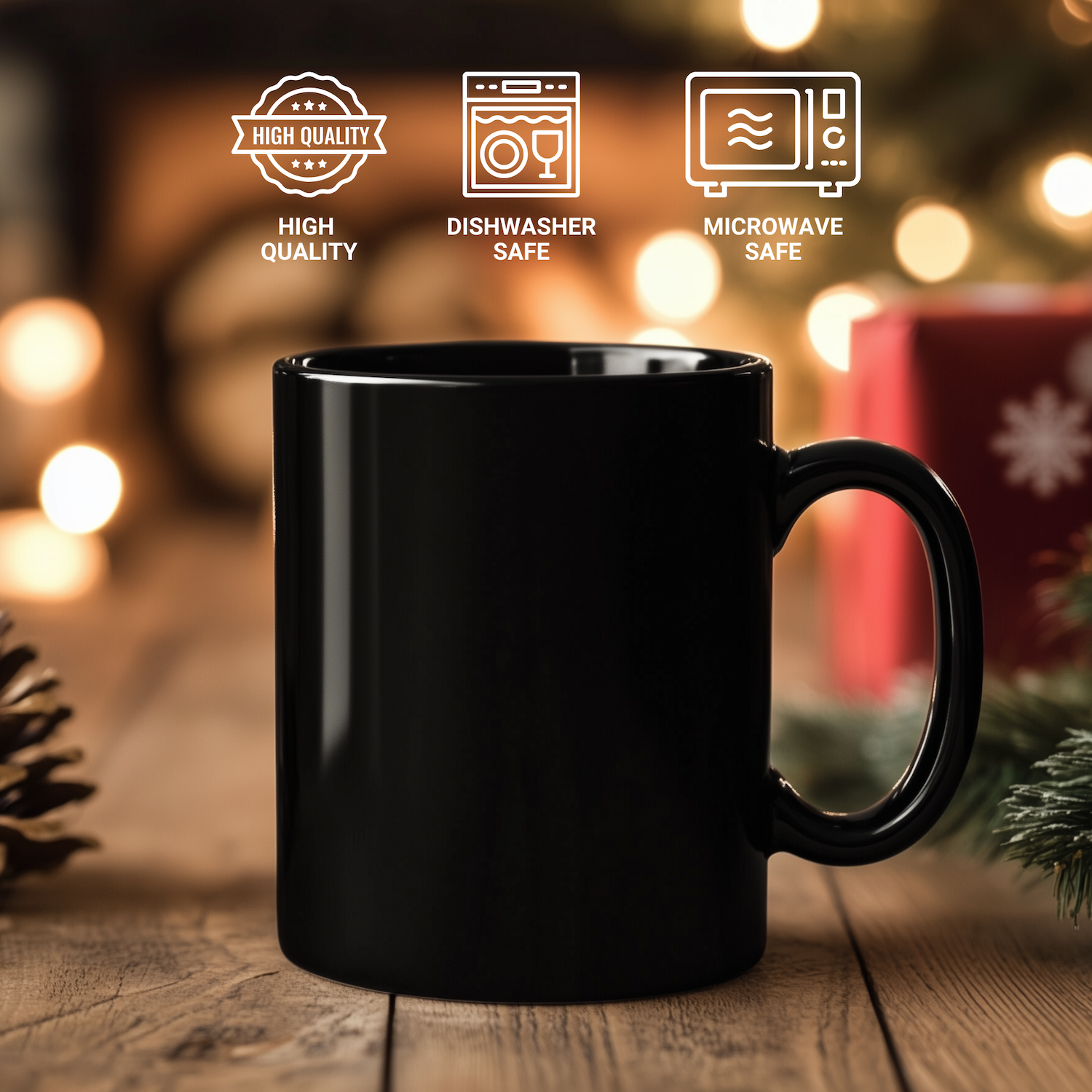 Funny Bestie Gifts from Men to Men, I Smile Because You Are My Bestie, Unique Black Coffee Mug for Father's Day - Additional