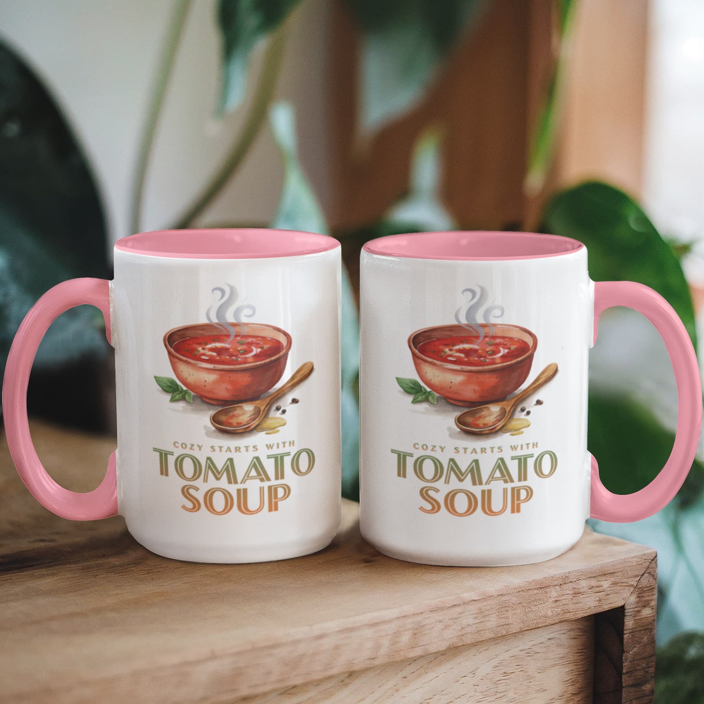 I'm Always in the Mood for Tomato Soup Color Accent Ceramic Mug | Autumn Coffee Mug