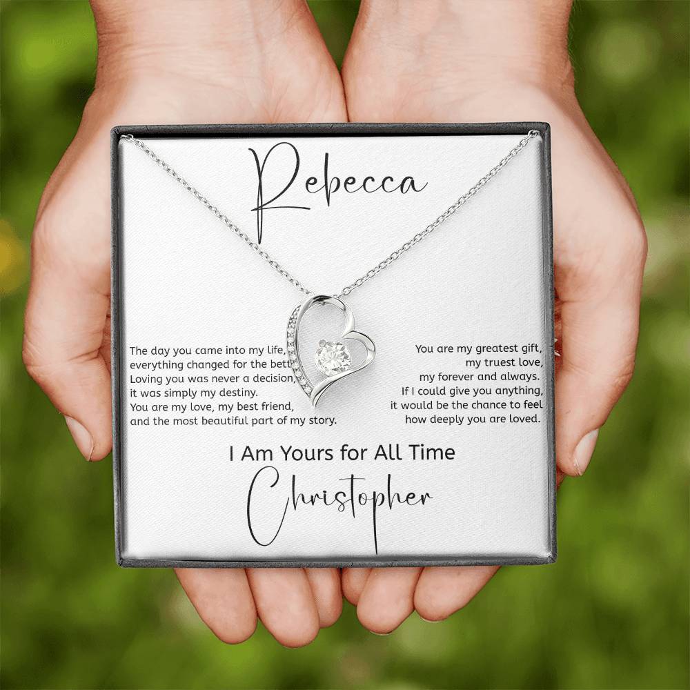 For the Woman You Love – Heart Necklace With Emotional Message Card She’ll Treasure