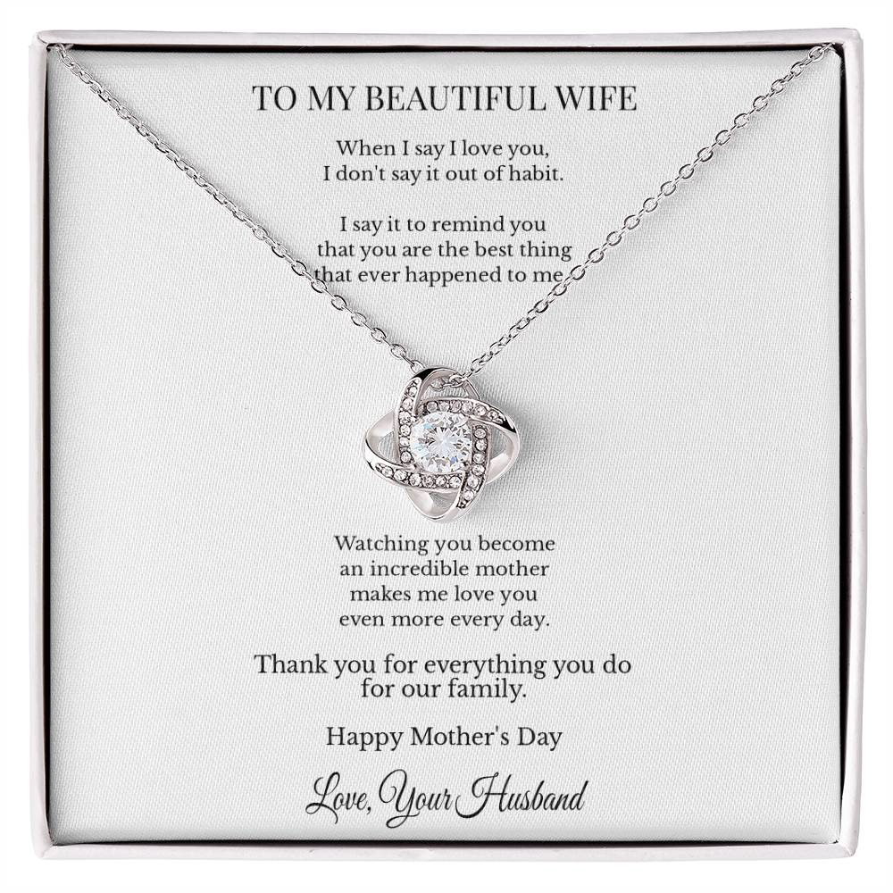 When I Say I Love You – Personalized Mother’s Day Necklace Gift From Husband