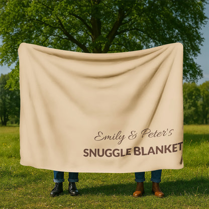 Personalized Sherpa Fleece Blanket – Cozy Couple Gift, Ultra-Soft Snuggle Blanket for Autumn & Winter Nights, Custom Name Design