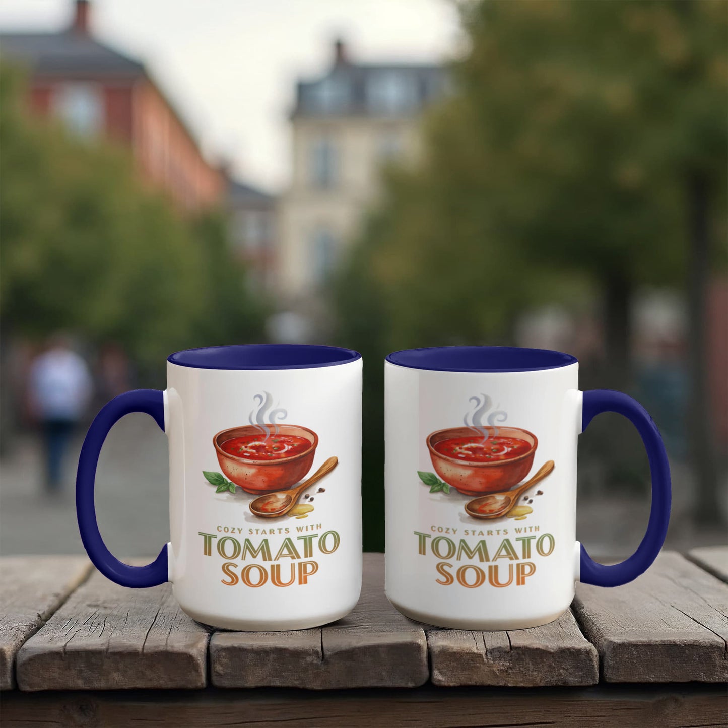 I'm Always in the Mood for Tomato Soup Color Accent Ceramic Mug | Autumn Coffee Mug
