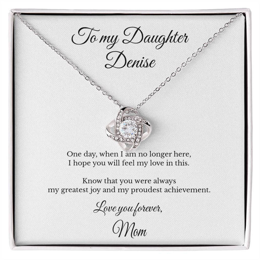 LK26MM16 To My Daughter Personalized Necklace Gift – A Love That Lasts Forever