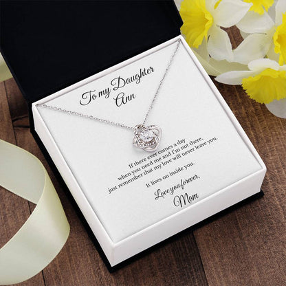 To My Daughter Personalized Love Knot Necklace – A Love That Lasts Forever