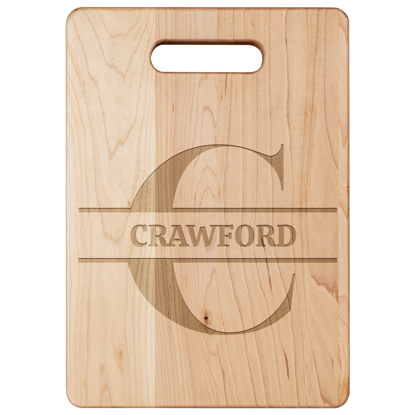 Personalized Monogram Maple Cutting Board – Custom Name & Letter – Handcrafted in the USA