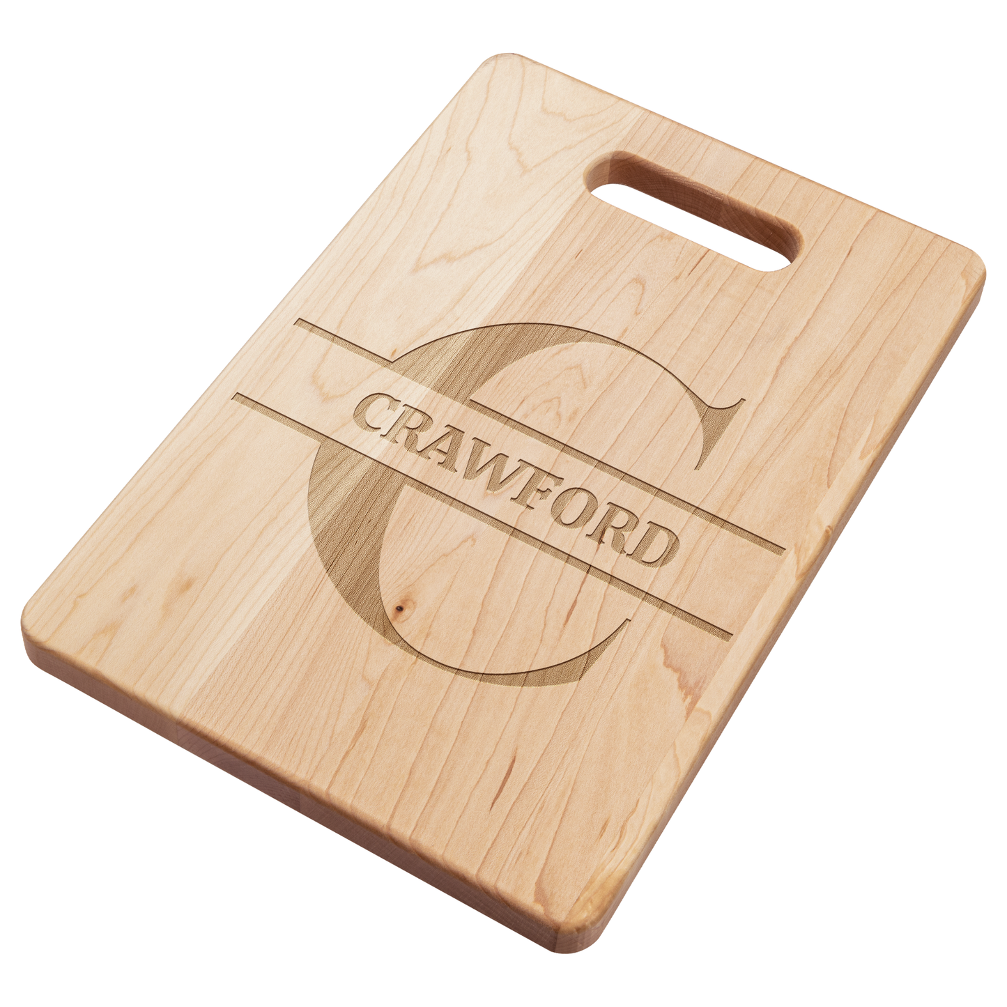 Personalized Monogram Maple Cutting Board – Custom Name & Letter – Handcrafted in the USA