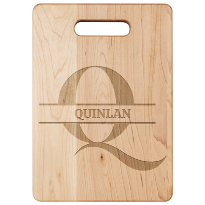 Personalized Monogram Maple Cutting Board – Custom Name & Letter – Handcrafted in the USA