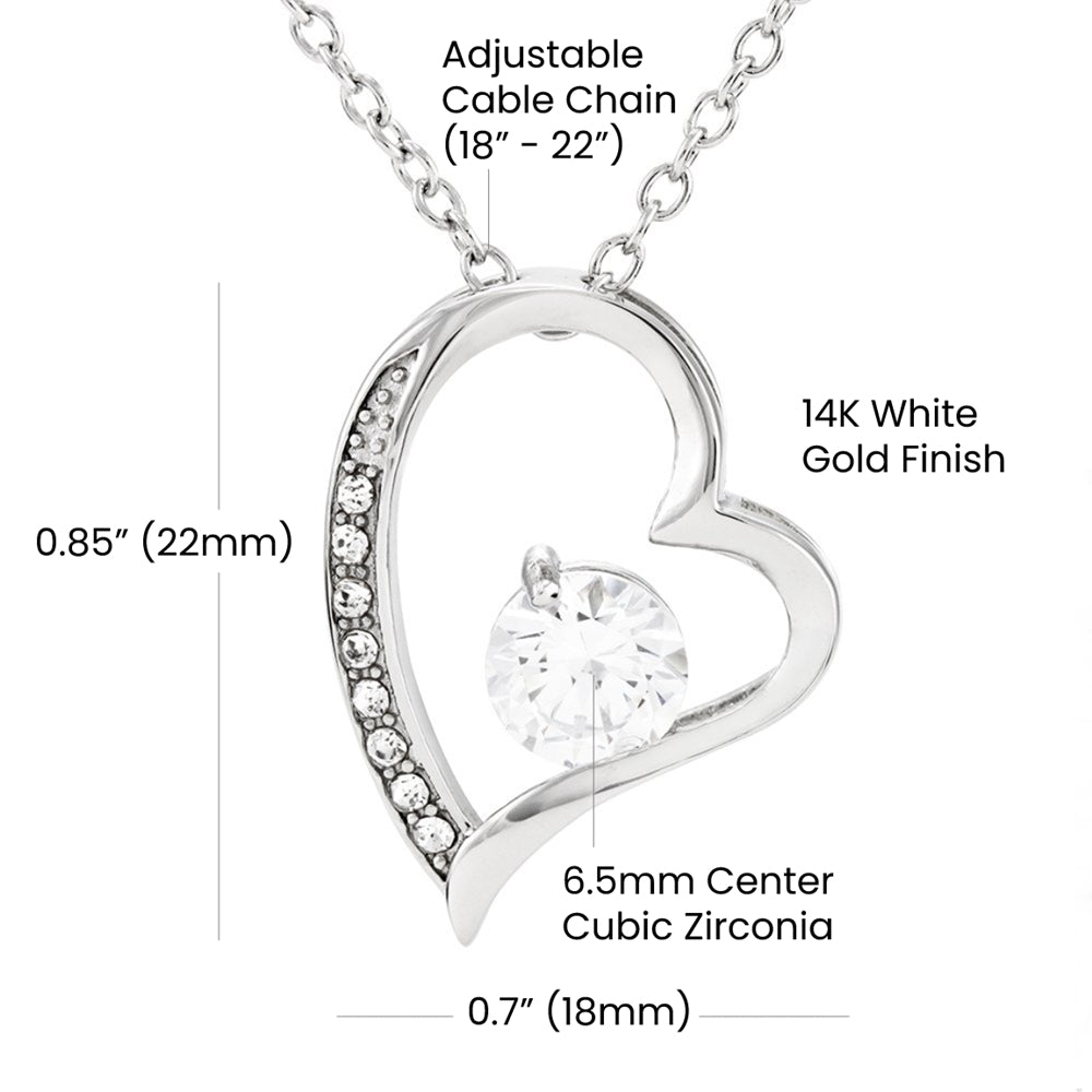 For the Woman You Love – Heart Necklace With Emotional Message Card She’ll Treasure