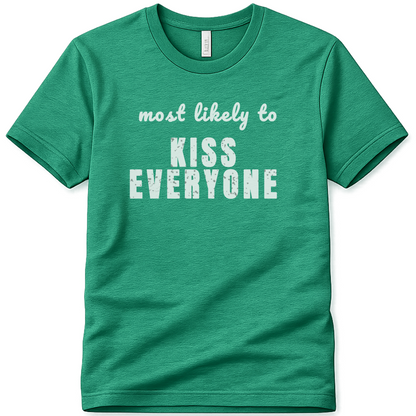 Kiss Everyone St Patrick’s Day Shirt – Flirty Irish Party Tee for Women