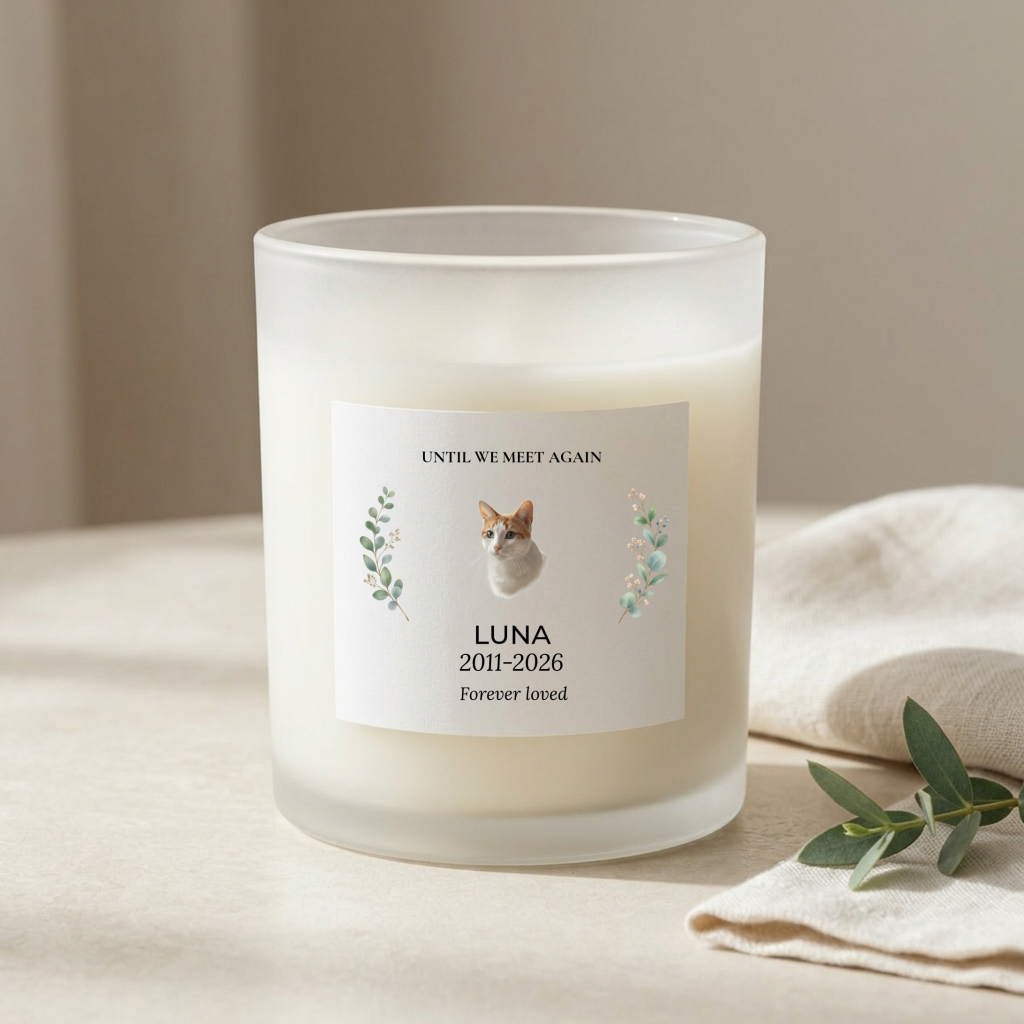PM-002 Personalized Pet Memorial Candle – Until We Meet Again