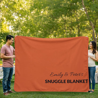 Personalized Sherpa Fleece Blanket – Cozy Couple Gift, Ultra-Soft Snuggle Blanket for Autumn & Winter Nights, Custom Name Design