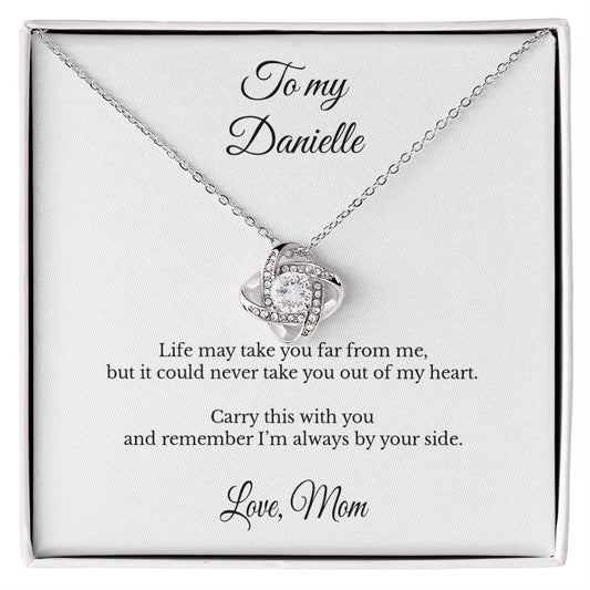 LK26MM15 To My Daughter Personalized Necklace Gift – Always By Your Side Keepsake from Mom