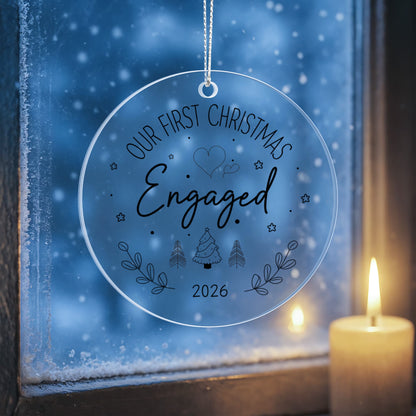 Our First Christmas Engaged 2026 Ornament – Engagement Keepsake