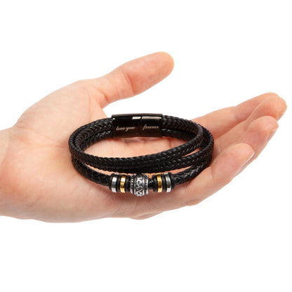 To My Husband “Proud To Stand Beside You” Personalized Men’s Bracelet Gift From Wife
