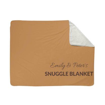Personalized Sherpa Fleece Blanket – Cozy Couple Gift, Ultra-Soft Snuggle Blanket for Autumn & Winter Nights, Custom Name Design
