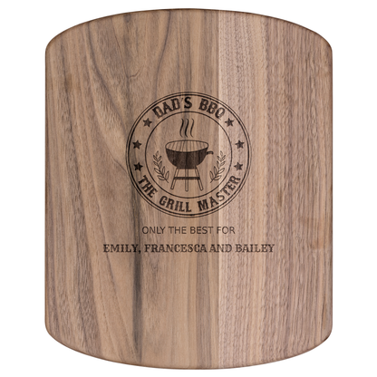 Personalized Dad’s BBQ Cutting Board – The Grill Master, Only the Best for [Custom Names]