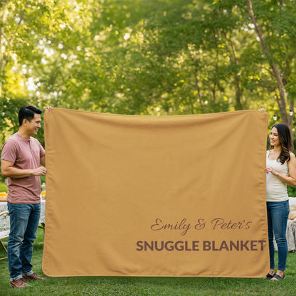 Personalized Sherpa Fleece Blanket – Cozy Couple Gift, Ultra-Soft Snuggle Blanket for Autumn & Winter Nights, Custom Name Design