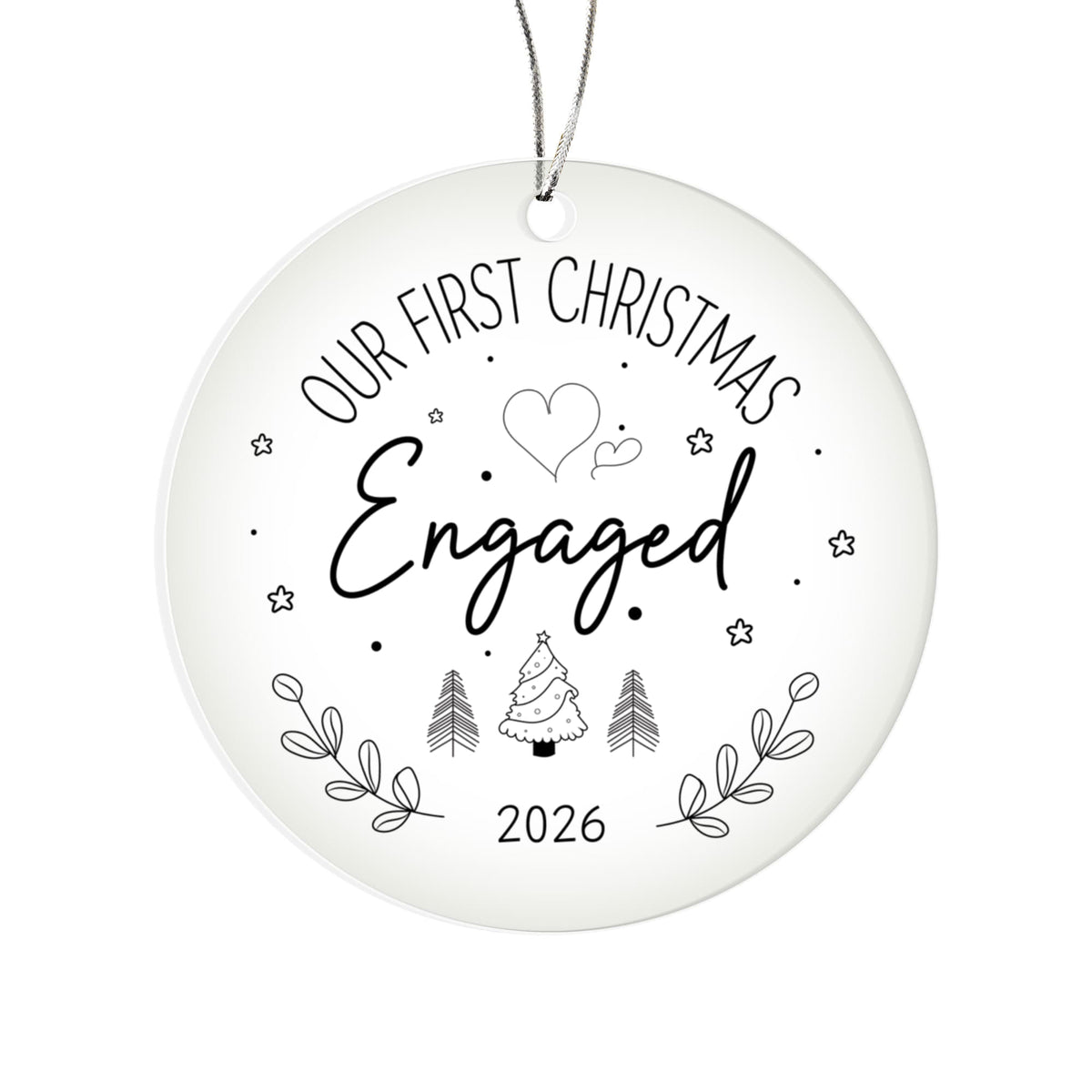 Our First Christmas Engaged 2026 Ornament – Engagement Keepsake